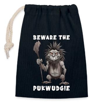 Pukwudgie Kryptide Folklore Mythen Kryptozoologe - Verschließbarer Geschenkbeutel aus Baumwolle (14x20cm) - Navy - Vorne