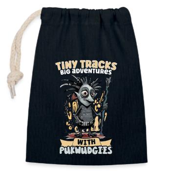 Pukwudgie, Cryptid, Folklore, Myths, Cryptozoologist - Closable cotton gift bag (14x20cm) - navy - Front