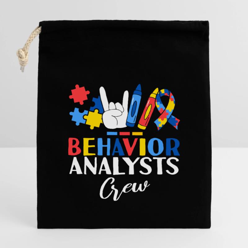 Behavior Analysts Crew ABA Therapist Behavioral Closable cotton gift bag (14x20cm)