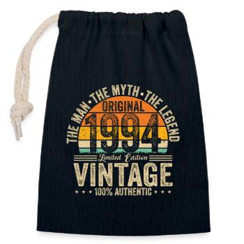 Cult Classic, Vintage 1994 - Closable cotton gift bag (14x20cm) - navy - Front