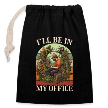 Garden Garden Plants Landscaper Funny - Closable cotton gift bag (14x20cm) - black - Front
