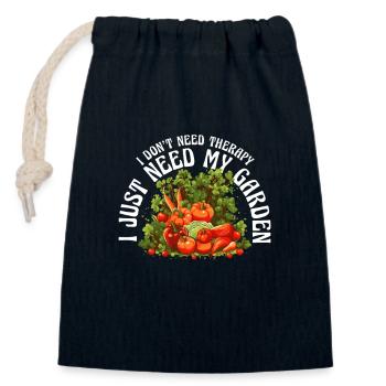 Gärtnerin Gartenpflanze Hobbygärtner Floristin - Verschließbarer Geschenkbeutel aus Baumwolle (14x20cm) - Navy - Vorne