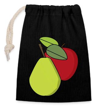 Fruit, Fruits, Gardener, Harvest, Summer, Fruit - Closable cotton gift bag (14x20cm) - black - Front
