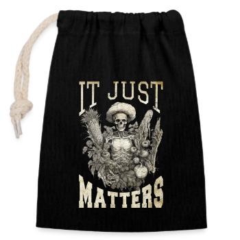 Gardener Garden Plant Peasant Sayings Vintage - Closable cotton gift bag (14x20cm) - black - Front