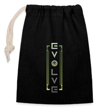 Evolutionary Gaze - Closable cotton gift bag (14x20cm) - black - Front