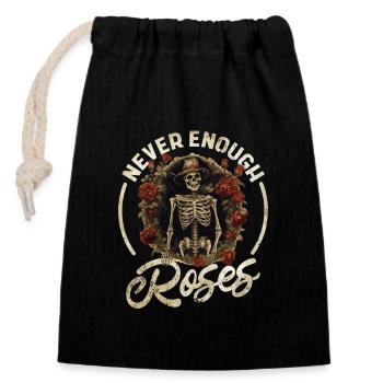 Gardener, Hobby Gardener, Florist - Closable cotton gift bag (14x20cm) - black - Front