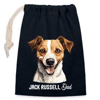 Hund Jack Russell - Verschließbarer Geschenkbeutel aus Baumwolle (14x20cm) - Navy - Vorne