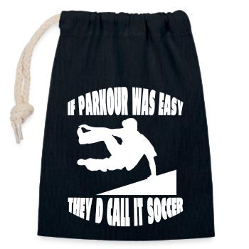 Parkour Runner Parkour Runner Cadeau Sports Extrêmes - Sac cadeau en coton avec cordon (14 x 20 cm) - bleu marine - Devant