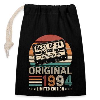 1994 - Born to the legend - Closable cotton gift bag (14x20cm) - black - Front