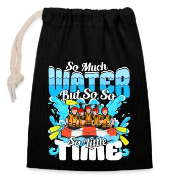 So much water but so little Time - Raft - Closable cotton gift bag (14x20cm) - black - Front