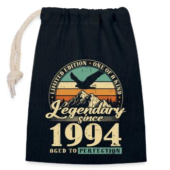 Legendary Since 1994 Vintage Birthday Gift - Closable cotton gift bag (14x20cm) - navy - Front