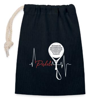 Cadeau d’athlète fan de padel pour le padel Tennis - Sac cadeau en coton avec cordon (14 x 20 cm) - bleu marine - Devant