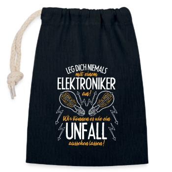 Watt, intelligente Elektroniker - Verschließbarer Geschenkbeutel aus Baumwolle (14x20cm) - Navy - Vorne