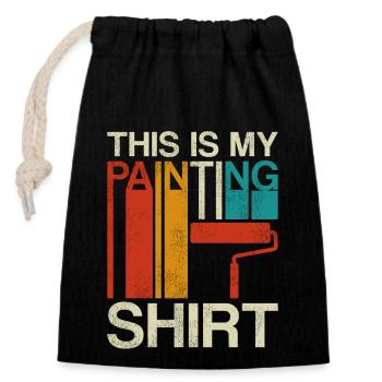 House Painter Decorator This Is My - Closable cotton gift bag (14x20cm) - black - Front