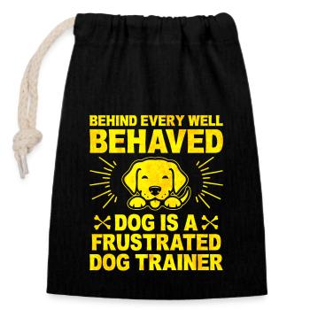 Hundetrainer Hundetraining Ausbildung Hunde Haustierpflege Pr - Verschließbarer Geschenkbeutel aus Baumwolle (14x20cm) - Schwarz - Vorne