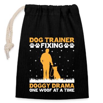 Hundetrainer Hundetraining Ausbildung Hunde Haustierpflege Pr - Verschließbarer Geschenkbeutel aus Baumwolle (14x20cm) - Schwarz - Vorne