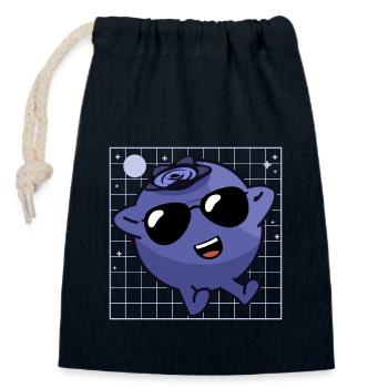Heidelbeere Frucht Blaubeere - Verschließbarer Geschenkbeutel aus Baumwolle (14x20cm) - Navy - Vorne