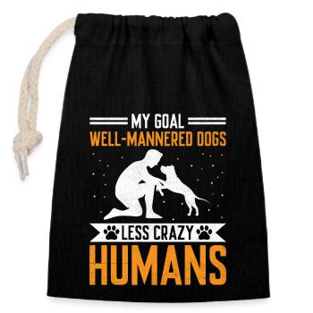 Hundetrainer Hundetraining Ausbildung Hunde Haustierpflege Pr - Verschließbarer Geschenkbeutel aus Baumwolle (14x20cm) - Schwarz - Vorne