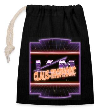 santa joke cute christmas present gift idea - Verschließbarer Geschenkbeutel aus Baumwolle (14x20cm) - Schwarz - Vorne
