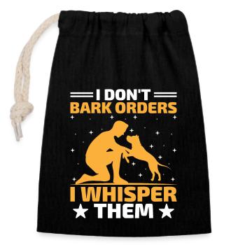 Hundetrainer Hundetraining Ausbildung Hunde Haustierpflege Pr - Verschließbarer Geschenkbeutel aus Baumwolle (14x20cm) - Schwarz - Vorne