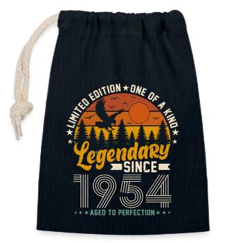 1954: Legends turn 70 - Closable cotton gift bag (14x20cm) - navy - Front