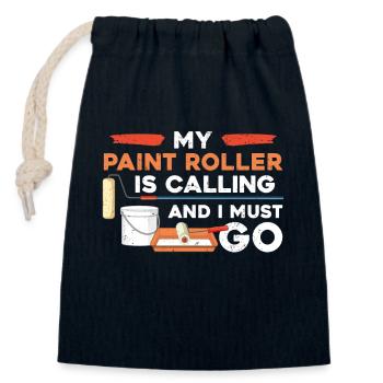 House Painter Decorator My Paint - Closable cotton gift bag (14x20cm) - navy - Front