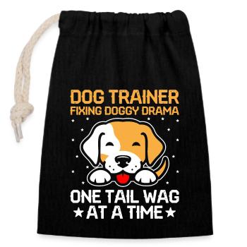 Hundetrainer Hundetraining Ausbildung Hunde Haustierpflege Pr - Verschließbarer Geschenkbeutel aus Baumwolle (14x20cm) - Schwarz - Vorne