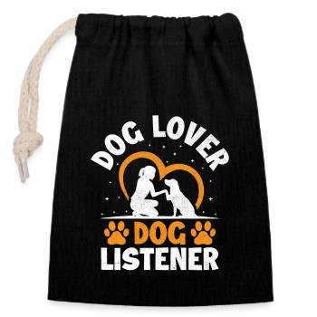 Hundetrainer Hundetraining Training Hunde Tierpflege Pr - Verschließbarer Geschenkbeutel aus Baumwolle (14x20cm) - Schwarz - Vorne