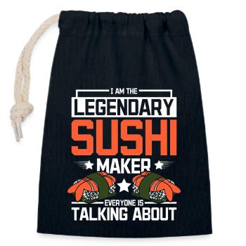 The legendary sushi maker everyone is talking - Verschließbarer Geschenkbeutel aus Baumwolle (14x20cm) - Navy - Vorne