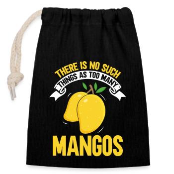 Mango Fruit Mango - Closable cotton gift bag (14x20cm) - black - Front
