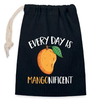 Mango Frucht Mango - Verschließbarer Geschenkbeutel aus Baumwolle (14x20cm) - Navy - Vorne