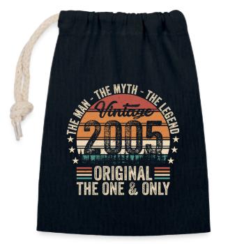2005 - Funny 18th birthday - Closable cotton gift bag (14x20cm) - navy - Front
