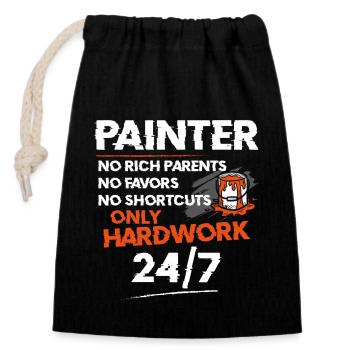 House Painter Decorator Painter No - Verschließbarer Geschenkbeutel aus Baumwolle (14x20cm) - Schwarz - Vorne