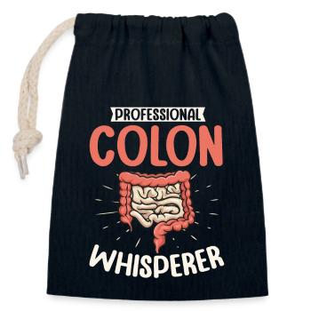 Gastroenterology Endoscopy Colonoscopy - Closable cotton gift bag (14x20cm) - navy - Front