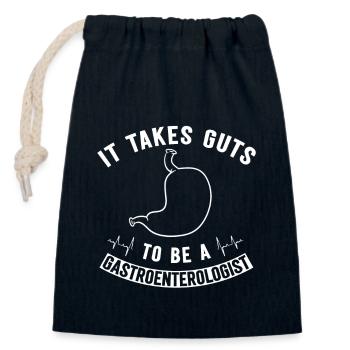 Gastro-entérologie Endoscopie Coloscopie - Sac cadeau en coton avec cordon (14 x 20 cm) - bleu marine - Devant