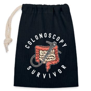 Gastro-entérologie Endoscopie Coloscopie - Sac cadeau en coton avec cordon (14 x 20 cm) - bleu marine - Devant