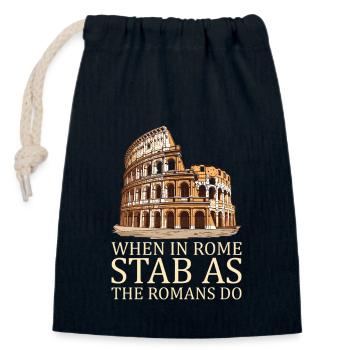 Julius Caesar Roman History Roman Empire - Closable cotton gift bag (14x20cm) - navy - Front