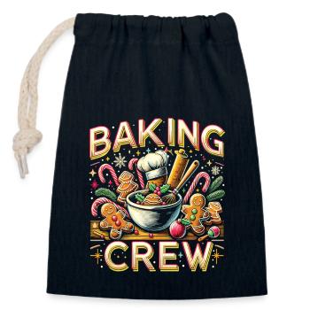 Baking Crew - Verschließbarer Geschenkbeutel aus Baumwolle (14x20cm) - Navy - Vorne
