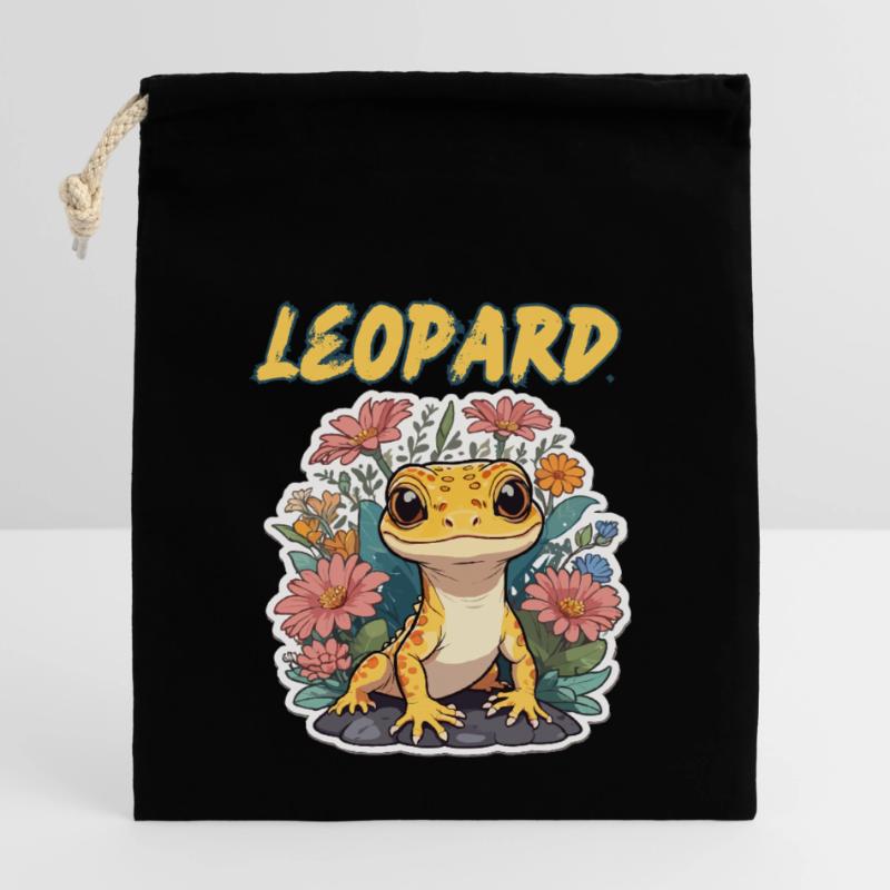 Leopard-Eidechse Gecko Verschließbarer Geschenkbeutel aus Baumwolle (14x20cm)