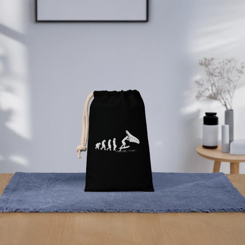 Planche de wingfoil Surfer Wingfoil Evolution Sac cadeau en coton avec cordon (14 x 20 cm)