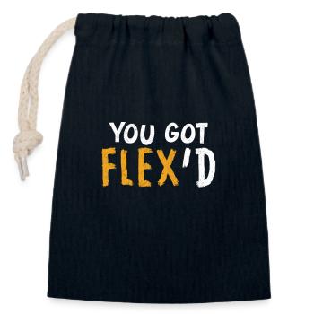 Sie haben FLEX D Paketzusteller FLEX Humor - Verschließbarer Geschenkbeutel aus Baumwolle (14x20cm) - Navy - Vorne