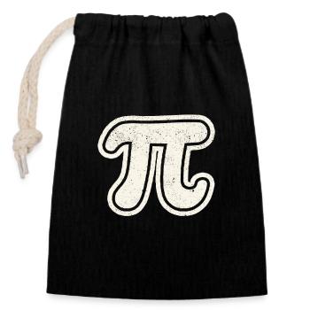 Funny Pi Day 3.14 Love Math Algebra Geometry - Closable cotton gift bag (14x20cm) - black - Front