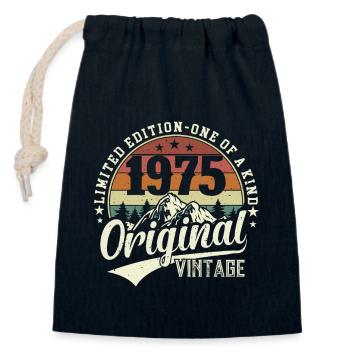 Legendary 1975: A Retro Birthday Gem - Closable cotton gift bag (14x20cm) - navy - Front