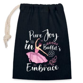 Ballett Ballerina Tanz Tänzerin Tanz Ballett - Verschließbarer Geschenkbeutel aus Baumwolle (14x20cm) - Navy - Vorne