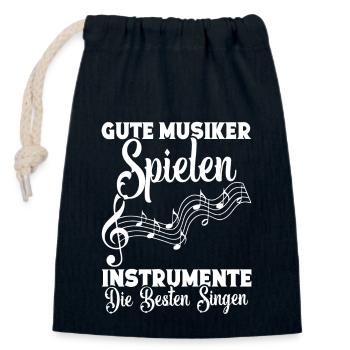 Chorsänger Sopran Basssänger Musiker Chorleiter - Verschließbarer Geschenkbeutel aus Baumwolle (14x20cm) - Navy - Vorne