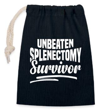 Milzchirurgie-überlebender Milzentfernung - Verschließbarer Geschenkbeutel aus Baumwolle (14x20cm) - Navy - Vorne