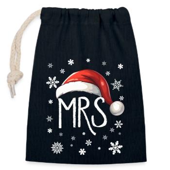 MR & MRS Partnerlook - Verschließbarer Geschenkbeutel aus Baumwolle (14x20cm) - Navy - Vorne