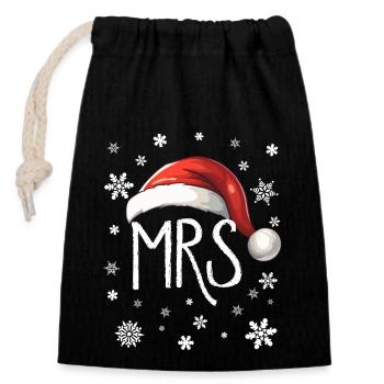 Partenaire MR & MRS Look - Sac cadeau en coton avec cordon (14 x 20 cm) - noir - Devant