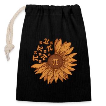 Pi Jour Tournesol 3.14 Pi Nombre Symbole Math Amateur - Sac cadeau en coton avec cordon (14 x 20 cm) - noir - Devant