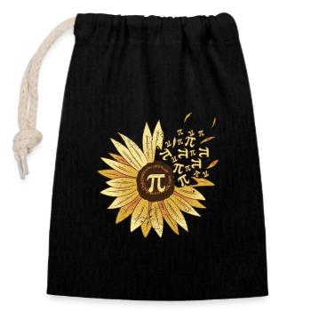 Pi Jour Tournesol 3.14 Pi Nombre Symbole Math Amateur - Sac cadeau en coton avec cordon (14 x 20 cm) - noir - Devant